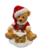 Vintage Hummelwerk LOYAL &amp; TRUE Bialosky Teddy Bear Santa Music Box Brun... - $11.60 CAD
