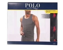 3 BLACK POLO RALPH LAUREN 100% COTTON TANKS T-SHIRTS UNDERSHIRTS S M L X... - $39.90+