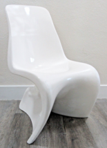 Italian Vintage Fabio Novembre Him Chair White Fiberglass Butt Kneeling ... - $216.81