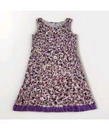 Logo Layers by Lori Goldstein Tank XS Purple Combo Animal Print Ruffle H... - $455.28 MXN