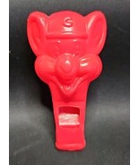 Chuck E Cheese Whistle Red Plastic Ticket Prize Toy Mouse Rat Mascot Sou... - $268.89 MXN