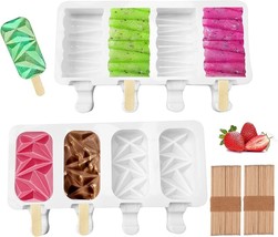 Ice Popsicles Molds Set，1 Diamond &amp; 1 Cakesicle-Shaped Silicone Trays - £10.58 GBP