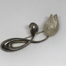 Vintage Sterling Silver Brooch Tulip .925 - £44.87 GBP