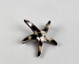 Sterling silver 925 Star Starfish Brooch Pin Onyx Mother of Pearl - £27.62 GBP