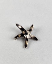 Sterling silver 925 Star Starfish Brooch Pin Onyx Mother of Pearl - £28.12 GBP