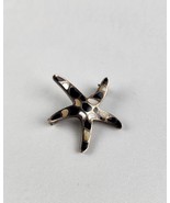 Sterling silver 925 Star Starfish Brooch Pin Onyx Mother of Pearl - £27.16 GBP