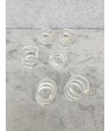 Lot of 8 Lucite Acrylic Spiral Twist Clear Napkin Rings Holders - £12.63 GBP