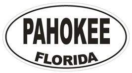Pahokee Florida Oval Bumper Sticker or Helmet Sticker D1579 Euro Oval - $1.39+