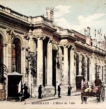 Bordeaux France City Hall Hotel De Ville Downtown 1910s WW1 Era Postcard... - £15.97 GBP