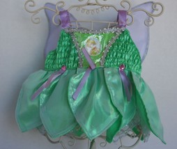 BUILD A BEAR Tinker Bell Outfit with BAB Hanger and Wings Silver Trim Disney - £11.86 GBP