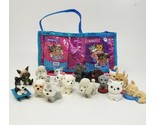 LOT OF 19 PUPPY IN MY POCKET 2005 FLOCKED PUPPIES DOGS + KITTY CATS W BA... - £67.33 GBP