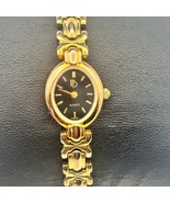 Paul Breguette Women’s Gold Tone Black Dial Quartz Watch 15mm Working - $535.65 MXN