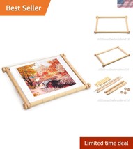 All-in-One 15.7&quot; x 22&quot; Embroidery Tapestry Scroll Frame for Advanced Cra... - $57.00
