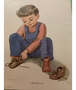 Mid Century Baptist Training Union Teaching Picture 12 Putting On Shoes - $27.12 CAD