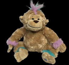 Webkinz Mohawk Monkey Ganz Plush HM623 Brown Blue Stuffed Animal Discontinued  - £39.92 GBP