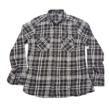 Eddie Bauer Shirt Womens Large Button Up Flannel Plaid Long Sleeve Cotton - £7.96 GBP