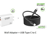 20W Wall Charger +4FT TYPE C to C USB For Motorola Moto G Power 5G 2024 - £11.70 GBP