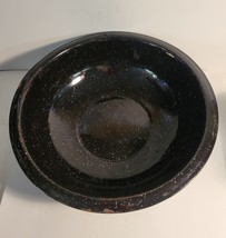 Graniteware Enamel Black w White Specks 12.5" Bowl/Pan image 2