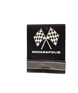 Vintage Matchbook Indianapolis Checkered Racing Flags Black Full Adverti... - $11.78