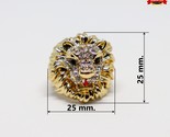 Elvis Presley Wedding Ring Lion TCB Made With Swarovski Crystal GP 6-9 Men - $31.34