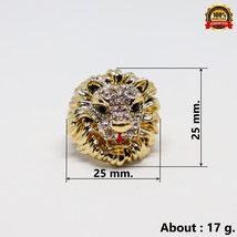 Elvis Presley Wedding Ring Lion TCB Made With Swarovski Crystal GP 6-9 Men - £25.05 GBP