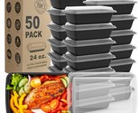 Meal Prep Containers, 50 Pack Extra-Thick Food Storage Containers With L... - £35.91 GBP