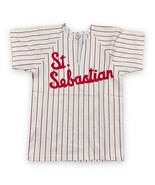 Vtg 70s St Sebastian Russell Youth Baseball Jersey Shirt Gold Tag Red Pi... - £26.87 GBP