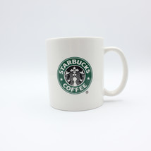 2004 Ceramic Starbucks Classic White Coffee Mug Green Siren Logo 12 oz Vintage - £7.90 GBP