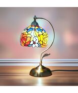 Beautiful Tiffany Stained Glass Mosaic Bedside Table Desk Lamp - $139.44 CAD
