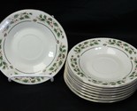 Cambridge Holly Traditions Christmas Saucers 6&quot; Lot of 8 - $29.39