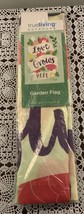 True Living Outdoor  Garden Flag 26 x 40 Inch Love Grows Here Flowers Po... - £9.94 GBP