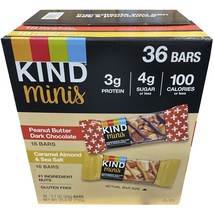 Kind Mini Bars, Variety Pack.  18 Of Each Kind 36 Bars Total. 0.7 Oz Size. - £23.69 GBP