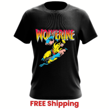 WOLVERINE VINTAGE Cartoon Comic Black T-Shirt, Unisex Crewneck, Gift For... - $548.83 MXN+