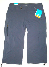 Womens 8 New NWT Columbia City Gray Hike Capri Pants Pockets Long UPF 50 Trail - £77.07 GBP