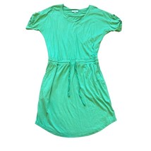 Michael Stars Valerie Green Short Sleeve Dress Stretch Tie Waist Size Medium - $58.05