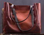 Le wax finish stylish brown shoulder tote bag 1 thumb155 crop