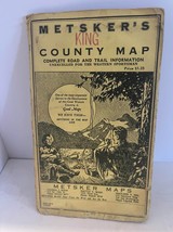Vintage Metsker&#39;s Map of King County Washington C1960s - £6.03 GBP