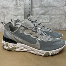 Nike React Element 55 BQ6166-007 Lace Up Silver Running Shoes Men’s Size... - £39.08 GBP