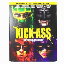 Kick-Ass (3-Disc Blu-ray/DVD, 2010, Widescreen) Like New w/ Slip ! - $8.58