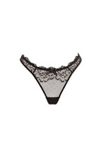 L&#39;AGENT BY AGENT PROVOCATEUR Womens Thongs Shinny Lace Black - £30.11 GBP