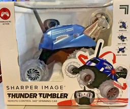 Thunder Tumbler Wireless Remote Control Spinning Car By Sharper Image Black - $268.53 MXN