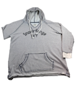 Blue 84 mens 2XL gray Hoodie distressed Sweatshirt striped Snowy Range, WY - $24.33