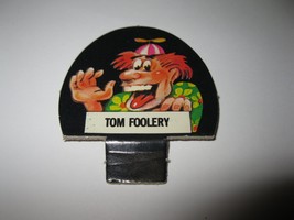 1986 Hollywood Squares Board Game Piece: Tom Foolery Player tab - $1.00