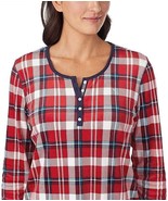 Nautica Womens Fleece Pajama Sleepwear Top (X-Large, Red White Plaid) TO... - £11.61 GBP