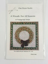One Horse Studio A Wreath For All Seaons Pattern 36&quot; x 36&quot; - $10.88