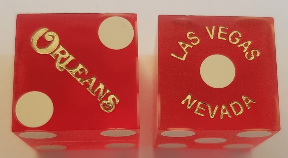 Pair of Dice from The Orleans Hotel Las Vegas Nevada  - £7.95 GBP