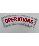 Motorcycle Club Member Operations Rocker Patch 3&quot; Wide Silver &amp; Red - £4.36 GBP