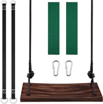 Pellor Wood Swing Seat, Hanging Tree Swings With Tree Protector, Yard &amp; ... - $64.99