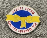 Vintage Desert Storm America Salutes You Patriotic Yellow Ribbon Pin USA... - €8,59 EUR
