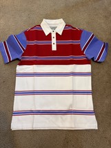 Bogey Boys Polo Shirt Striped Short Sleeve Golf Size Medium M NEW - $39.40